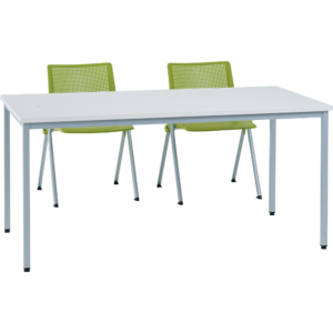 Table poly gris 140×70
